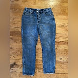 Tobi size 30 women’s jeans, slightly distressed. Casual/mom fit